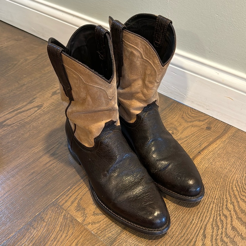 Tecova Smooth-Quill Ostrich cowboy boots - the Weston